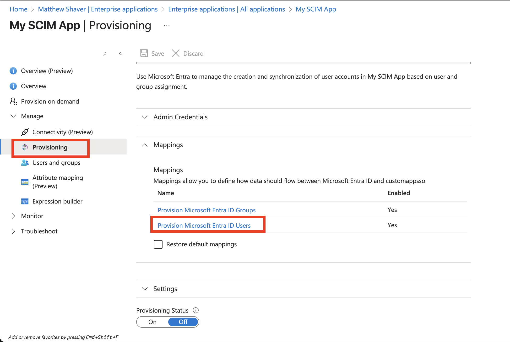 Provision the Entra ID users.