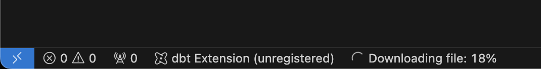 The dbt Language Server will be installed automatically